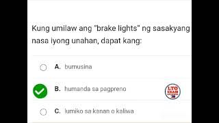 Kung umilaw ang brake lights ng sasakyang nasa iyong unahan dapat kang [upl. by Eyak]