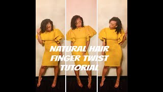 Natural Hair Finger Twist Tutorial [upl. by Nova119]