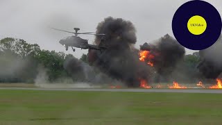 Apache Helicopter At RAF Cosford Air Show [upl. by Ahcsrop]