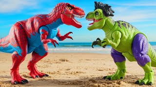 Ultimate Dinosaur Toy Battle Brachiosaurus vs TRex vs indominus rex – ActionPacked in Realistic [upl. by Evangelin]