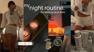 MY NIGHT ROUTINE for waking up early  easy healthy habits aesthetic [upl. by Anik526]