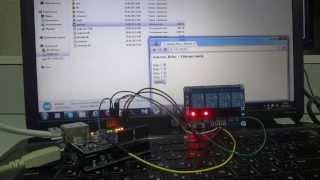 Arduino  Ethernet shield  Relay 4ch [upl. by Prinz]