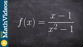 Find and classify the discontinuity of the rational function [upl. by Aehr]