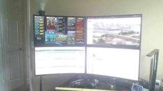 Quad 27quot Curved Samsung Monitor C27F398 Setup [upl. by Yelyah]