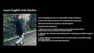 C1C2 English Listening 3 Renewable energy in industry  Learn English [upl. by Oriaj]