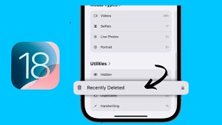 how to find recently deleted photos on iphone ios18 [upl. by Ahsaet920]