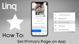 How To  Set Primary Page on Linq App [upl. by Caneghem]