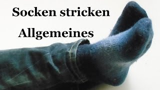 Socken stricken  Allgemeines [upl. by Enala]