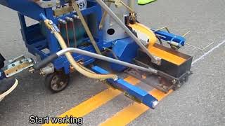 Double Line Marking with RS1 Road Marking Machine [upl. by Nolan]