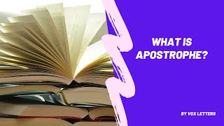 Apostrophe  Definition amp Examples of Apostrophe  Apostrophe in Literature [upl. by Brad]