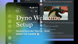 Dyno Welcome Setup Discord Dyno Bot Tutorial  Must Watch Hindi [upl. by Novla]