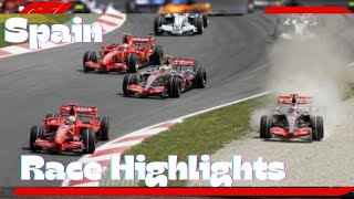 F1 2007 Spanish Grand Prix Extended Race Highlights Round 4 [upl. by Anibur251]