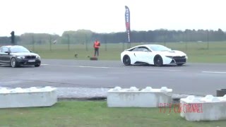 BMW DRAG RACES Manhart BMW i8 1M M4 tuned M3s [upl. by Casey]