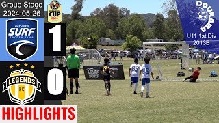 Bay Area Surf 13B PreMLS 10 Legends FC B13 PreECNL  Club America Cup U11 1st Div  20240525HL [upl. by Eicyac467]