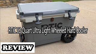 RTIC 52 Quart Ultra Light Wheeled Hard Cooler Review 2024 [upl. by Janek]