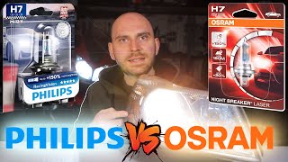 Philips RacingVision vs Osram NightBreaker Laser  Endurance amp Brightness Test [upl. by Nameerf177]