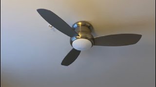 Minka Aire F519L BN Concept II 52 Inch Ceiling Fan Flush Mount Ceiling Fan Review [upl. by Vokaay]