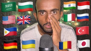 ASMR Triggers Word In Different Languages  Part 1 [upl. by Carce]