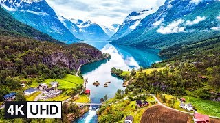 🔥 4K Drone  Norway Travel Time Lapse quotFrozenquot Movie Inspired Fjords amp More  Tourist Attractions [upl. by Nyliuqcaj]