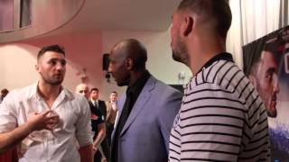 NATHAN CLEVERLY amp TONY BELLEW REFUSE HANDSHAKE W JOHNNY NELSON EXTENDED RINGSIDE FOOTAGE UNSEEN [upl. by Amapuna]