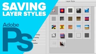 How to Save Layer Styles in Photoshop [upl. by Phillane]