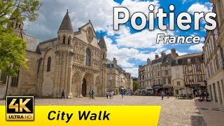 Poitiers France  The beautiful city of Poitou  Walking Tour  PoitouCharente [upl. by Ellyn]