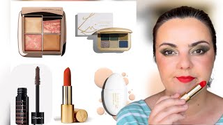 Lisa Eldridge makeup try on  Hourglass Golden Rose Edit  Mac cosmetics Chestnut Stack mascara [upl. by Laveen]