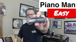 Piano Man Easy Harmonica Lesson [upl. by Nitnert]