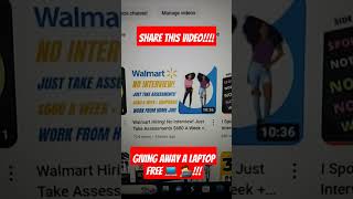 Walmart Hiring No Interview No Experience 600 A Week  Equipment onlinejobs walmart [upl. by Bess]