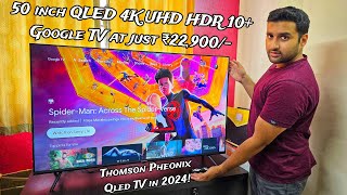 50 inch QLED 4K Ultra HD Google TV with HDR 10 Dolby Vision at just ₹22900 Thomson Phoenix in 2024 [upl. by Lori]