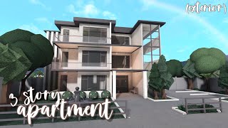 3 story apartment exterior ♡  bloxburg speedbuild  luminto [upl. by Carew]