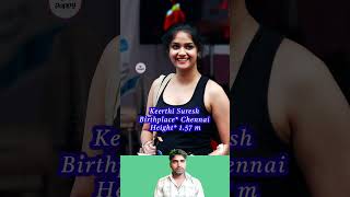 Keerthi Suresh bollywood song music biography trending shorts reaction [upl. by Fae]