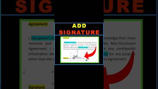 How to Add Signature in Word [upl. by Hagep]