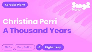 Christina Perri  A Thousand Years Higher Key Piano Karaoke [upl. by Eentruoc]