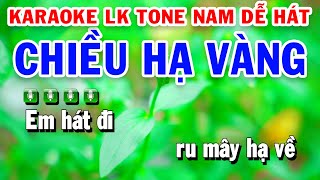 Karaoke Liên Khúc Trữ Tình Beat Hay Tone Nam  Chiều Hạ Vàng [upl. by Avah]