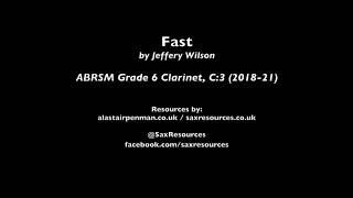 Fast No 3 from 3 Jazz Studies by Jeffery Wilson ABRSM Grade 6 Clarinet [upl. by Rasure]