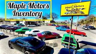 Classic American Muscle Car Lot Maple Motors 31124 Inventory Update USA Hotrods For Sale Toy Walk [upl. by Lewls]