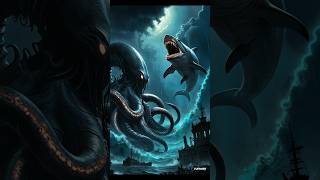 Battle Of Titan Megalodon VS Monster Kraken kraken megalodon battleroyale shorts shark [upl. by Justicz]