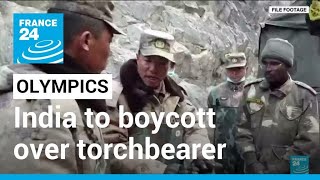 Top India diplomat to boycott Beijing Games over torchbearer • FRANCE 24 English [upl. by Ahsienot]