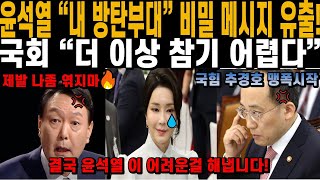 윤석열 “내 방탄부대” 비밀 메시지 유출 국회 발칵 뒤집어진 충격적인 대통령 메시지 이어지며 파장 확산 [upl. by Mharba]