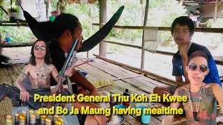 Thu Koh Eh Kwee is feeding Bo Ja Maung with special meal [upl. by Idram]