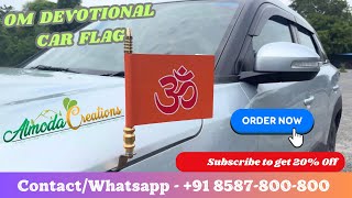 Buy Now 8587800800  OM Car Bonner Flag Hindu  carflag indianflag om buynow devotional [upl. by Kaslik]