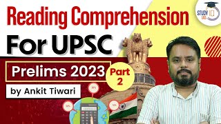 Reading Comprehension CSAT  Part 2  UPSC Prelims 2023  CSAT Simplified  UPSC IAS [upl. by Rhianon]