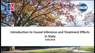 Introduction to Causal Inference and Treatment Effects in Stata [upl. by Dlorag]