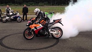 BIKERS Compilation 2016  Burnout Acceleration Beautiful Motorbike Sounds Motorrad [upl. by Aneel398]