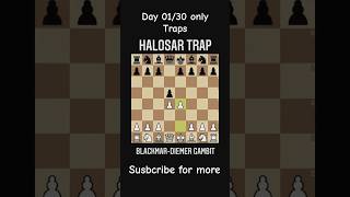 CHECKMATE in 8  Halosar Trap  MrChess  mrchess chess tricks traps checkmate [upl. by Inimak]