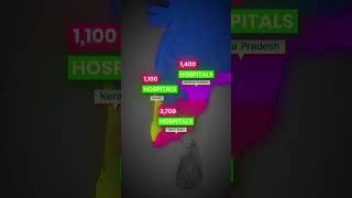 State with most hospitals in India state india hospital health care shorts aiims up [upl. by Loseff]