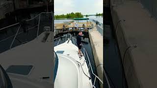 Going through Lift Lock 45  Port Severn on the TrentSevern Waterway  DIY with Kevin [upl. by Hareemas]