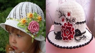 Sombreros tejidos en crochet diseños [upl. by Hanny541]