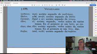 Lección 24 Aoristo 2do de Indicativo en voz activa y media griego koiné [upl. by Eissel]